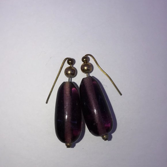 16 3/4" Red And Purple Beaded Necklace with Matching Earrings - Picture 12 of 13